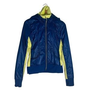 Lululemon Uba Hoodie Jacket Beaming Blue & Clarity Yellow Size 6 Special Edition